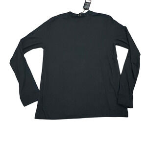 Allbirds Sea Long Sleeve Merino Blend Tee Shirt Natural Black Mens Size XS